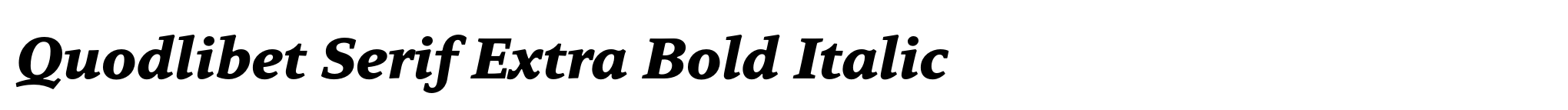 Quodlibet Serif Extra Bold Italic image